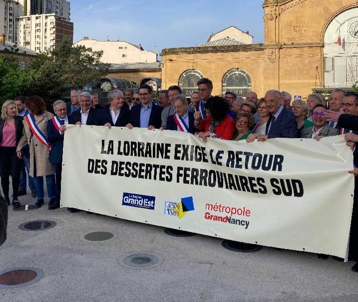 Nancy : une manifestation à la gare pour demander le retour des dessertes ferroviaires vers le sud