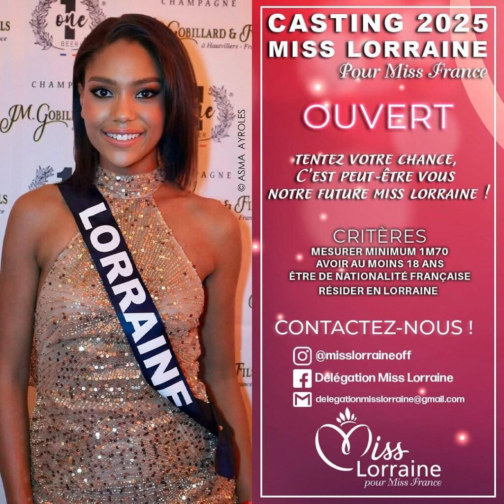 À vos candidatures pour le casting Miss Lorraine 2025