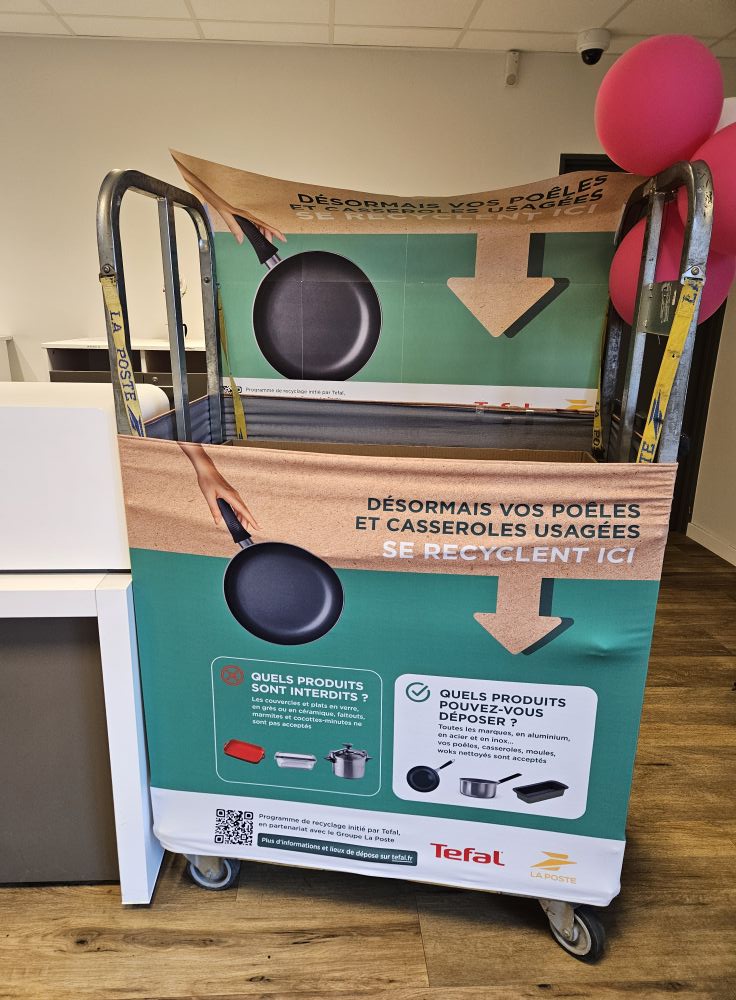1700 points de collecte pour le recyclage des poêles et casseroles : Tefal et La Poste déploient leur réseau national