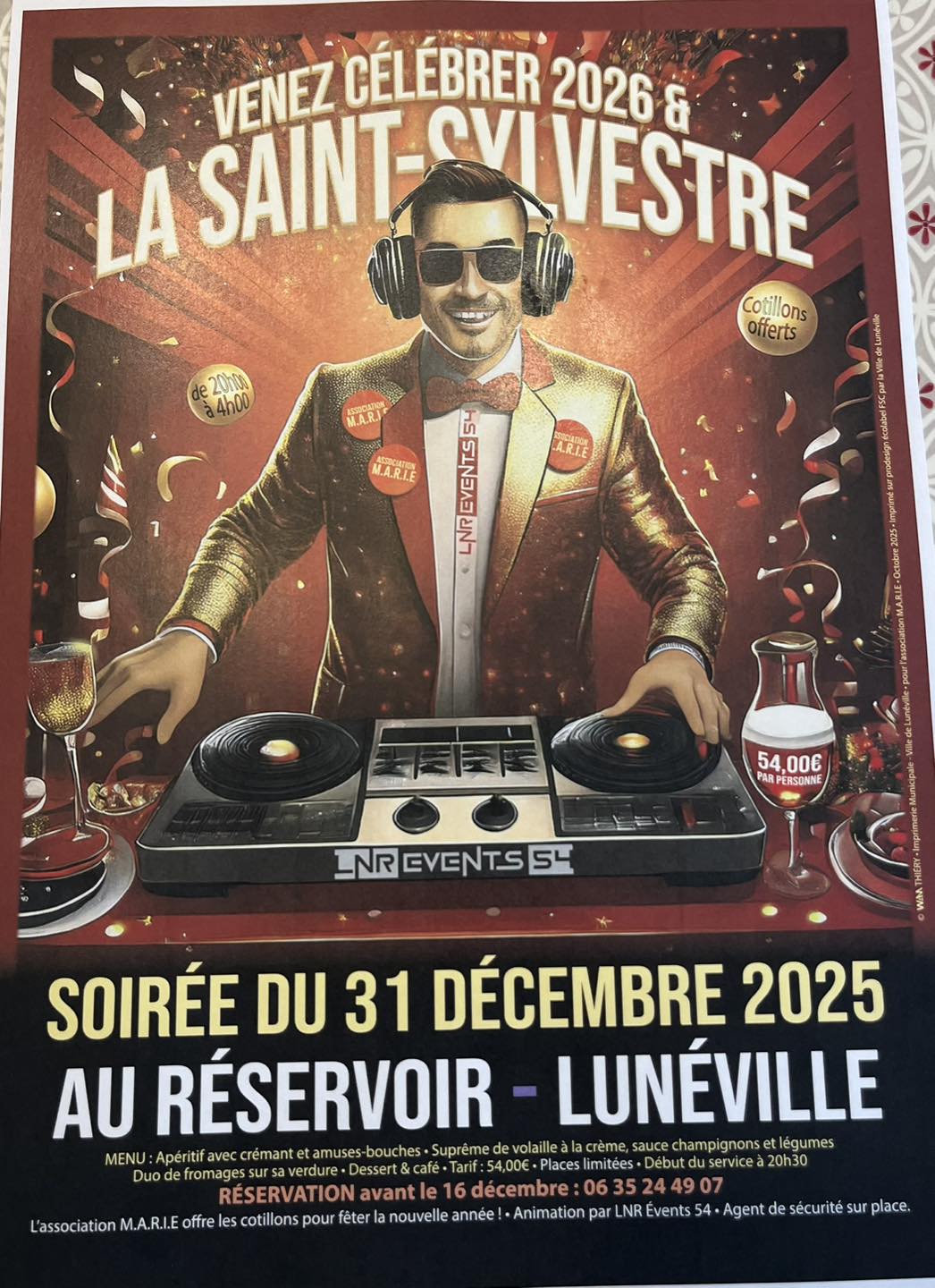 SOIRÉE FESTIVE DE LA SAINT-SYLVESTRE à LUNÉVILLE