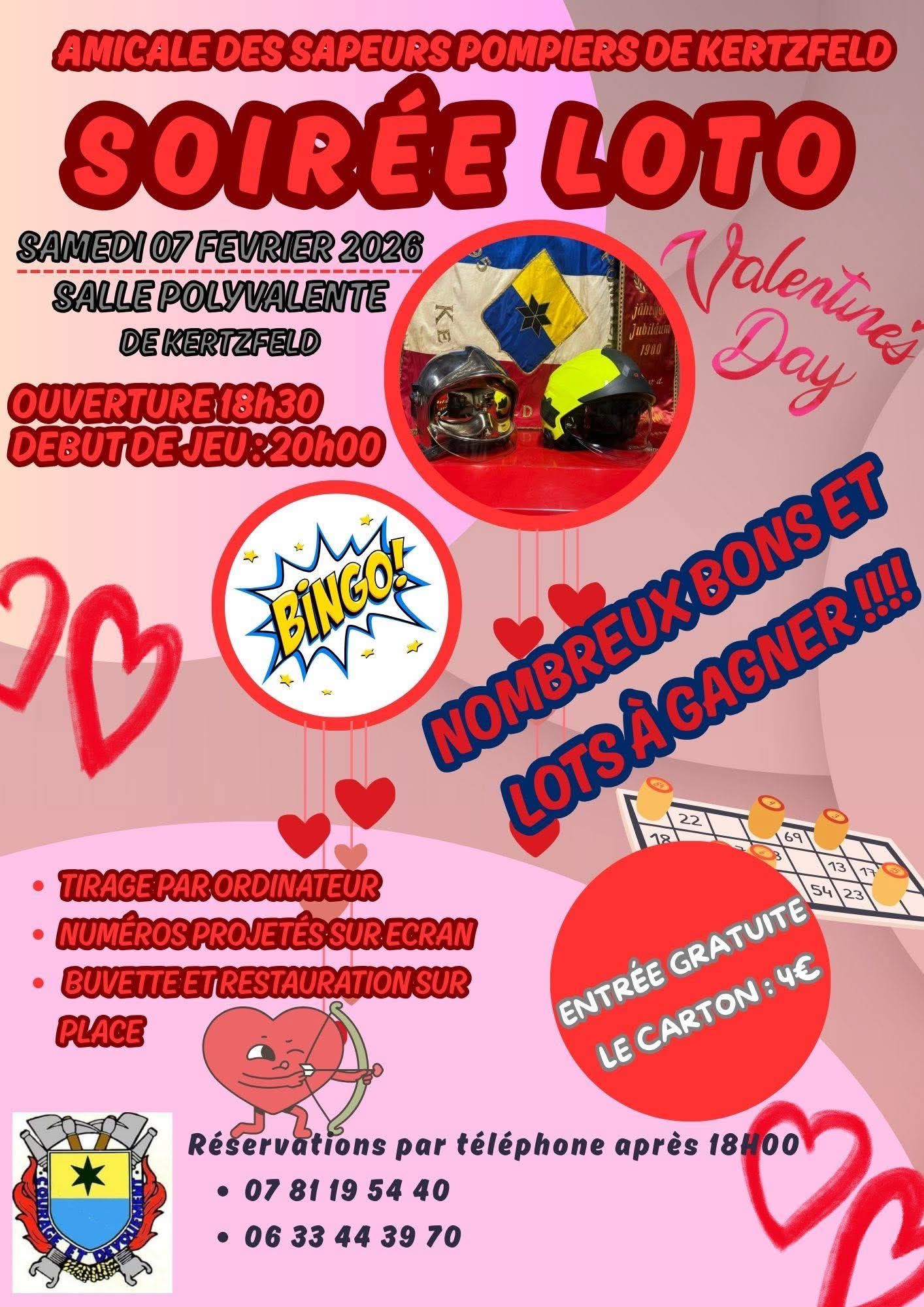 GRANDE SOIRÉE LOTO à KERTZFELD