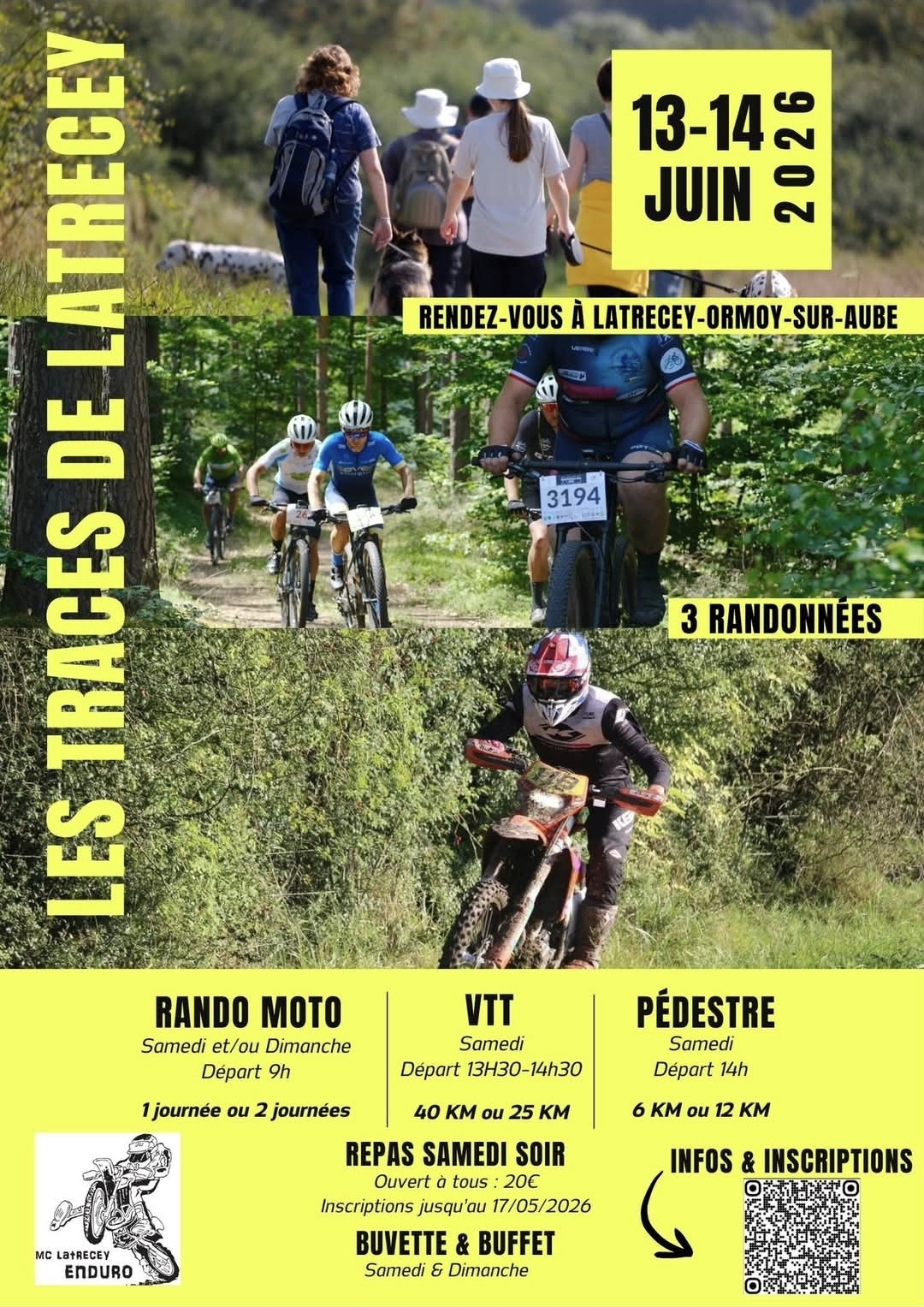 RANDONNÉE MOTO/VÉLO et PEDESTRE À LATRECEY