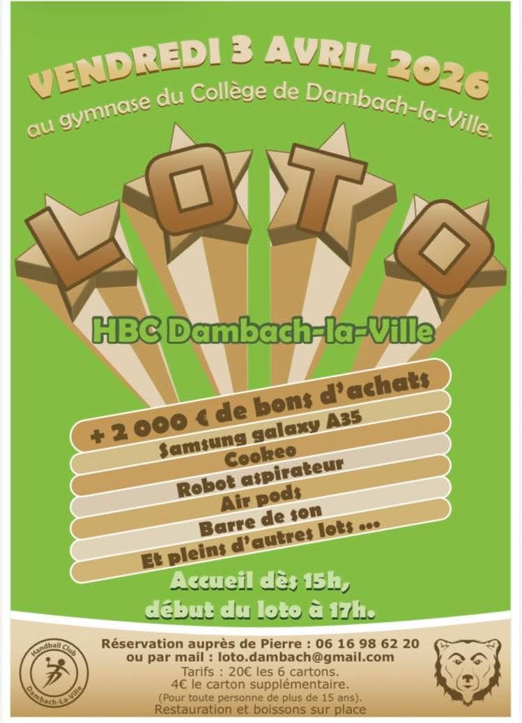 GRAND LOTO À DAMBACH-LA-VILLE