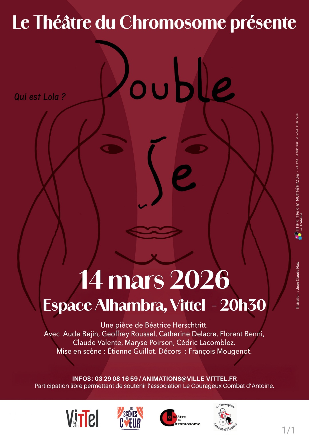 PIÈCE DE THÉÂTRE « DOUBLE JE » À VITTEL