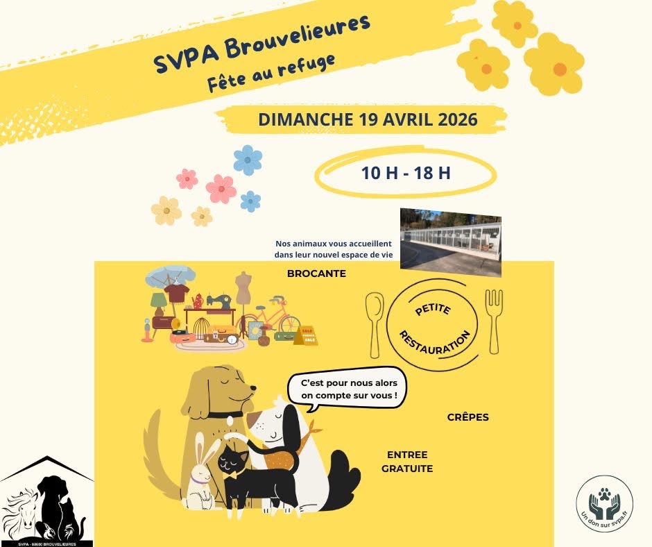 JOURNÉE CONVIVIALE AU PROFIT DES ANIMAUX À LA SVPA DE BROUVELIEURES