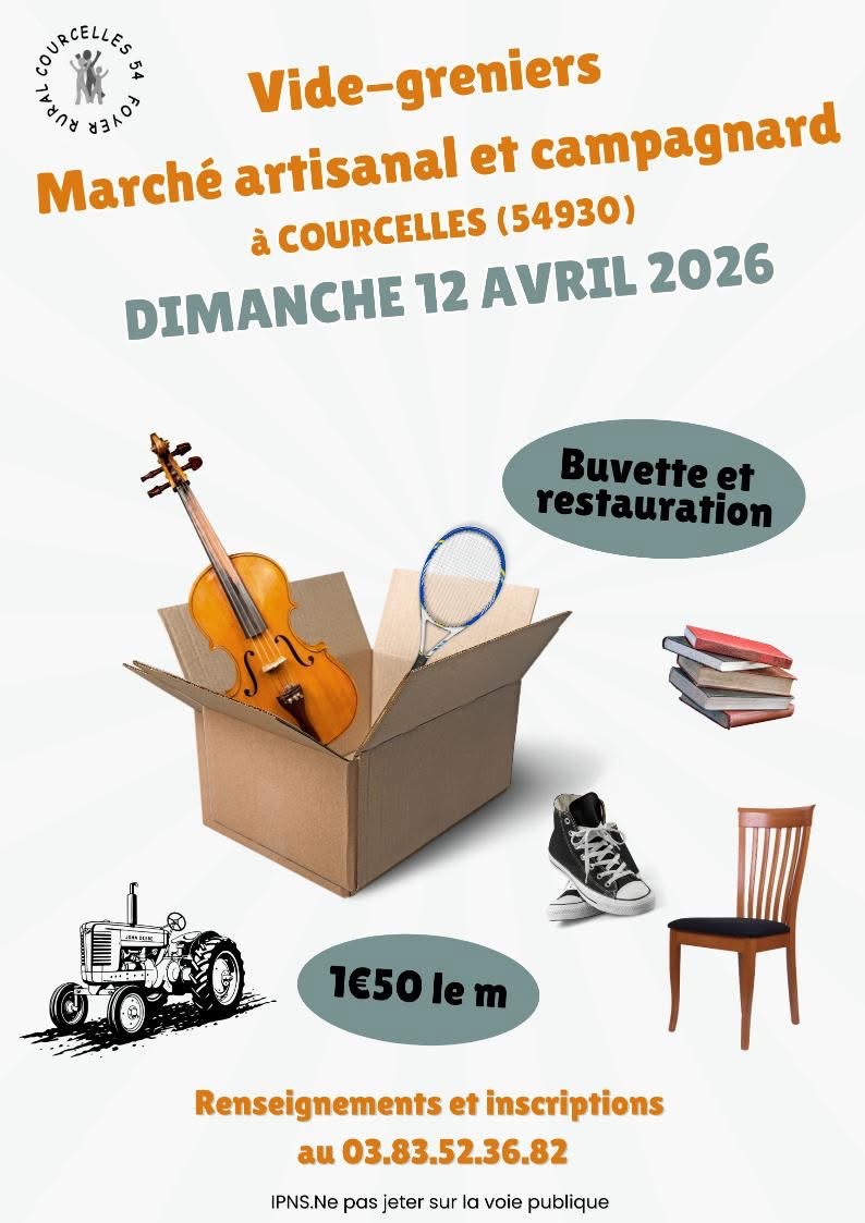 VIDE-GRENIERS, MARCHÉ ARTISANAL ET CAMPAGNARD À COURCELLES