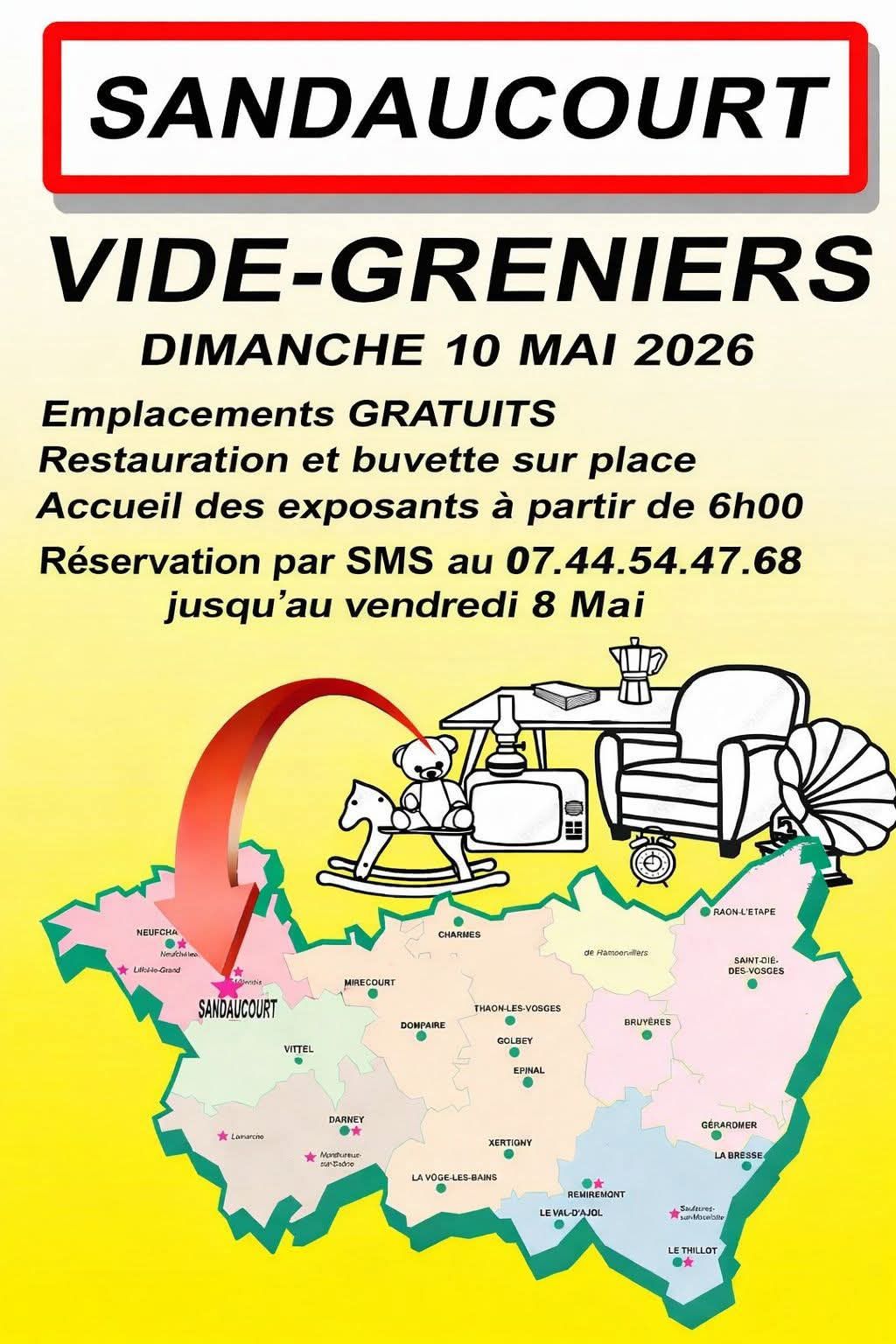 VIDE GRENIERS À SANDAUCOURT