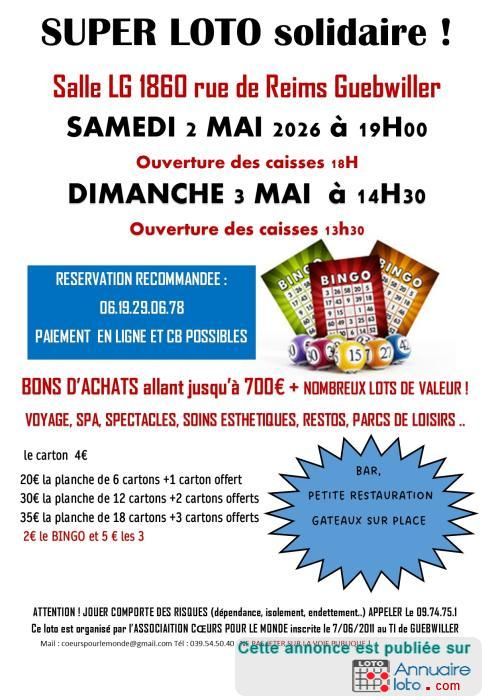 SUPER LOTO SOLIDAIRE À GUEBWILLER