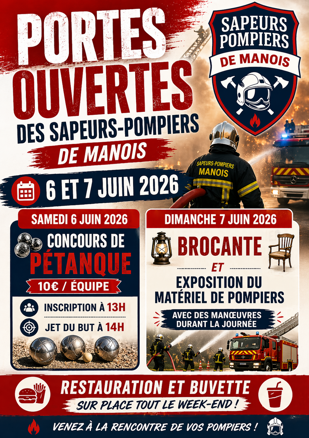 WE PORTES OUVERTES chez LES SAPEURS POMPIERS de MANOIS