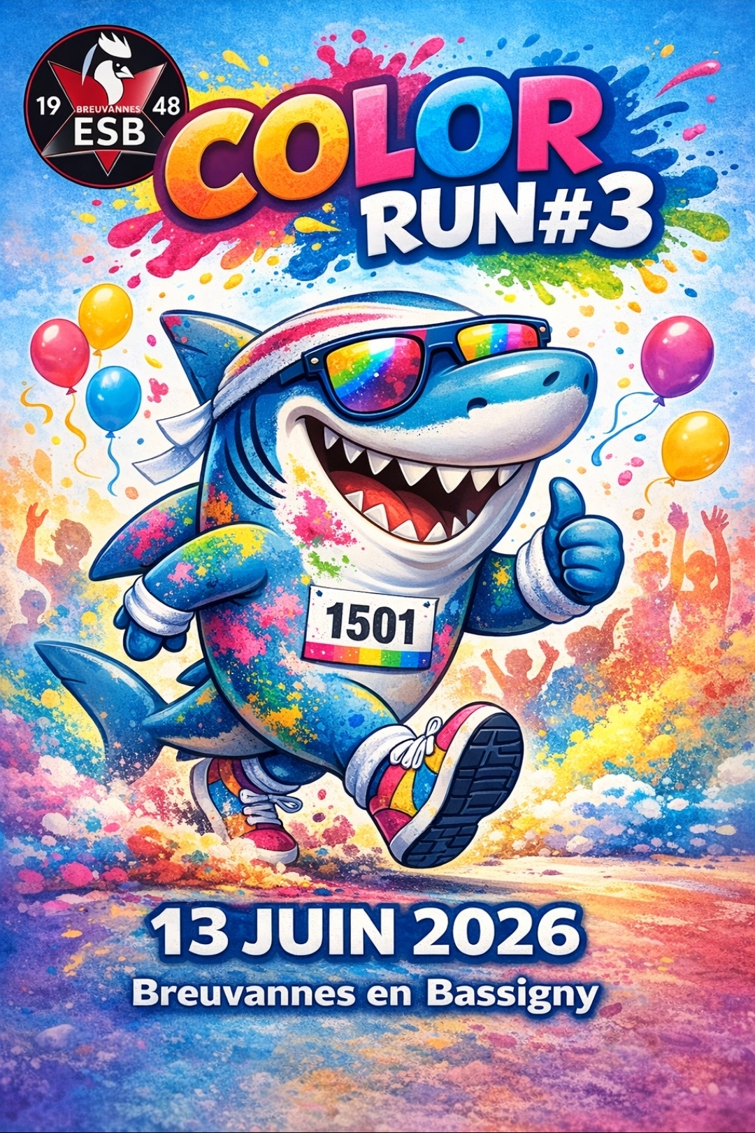 COLOR RUN DE L&rsquo; E.S.BREUVANNES