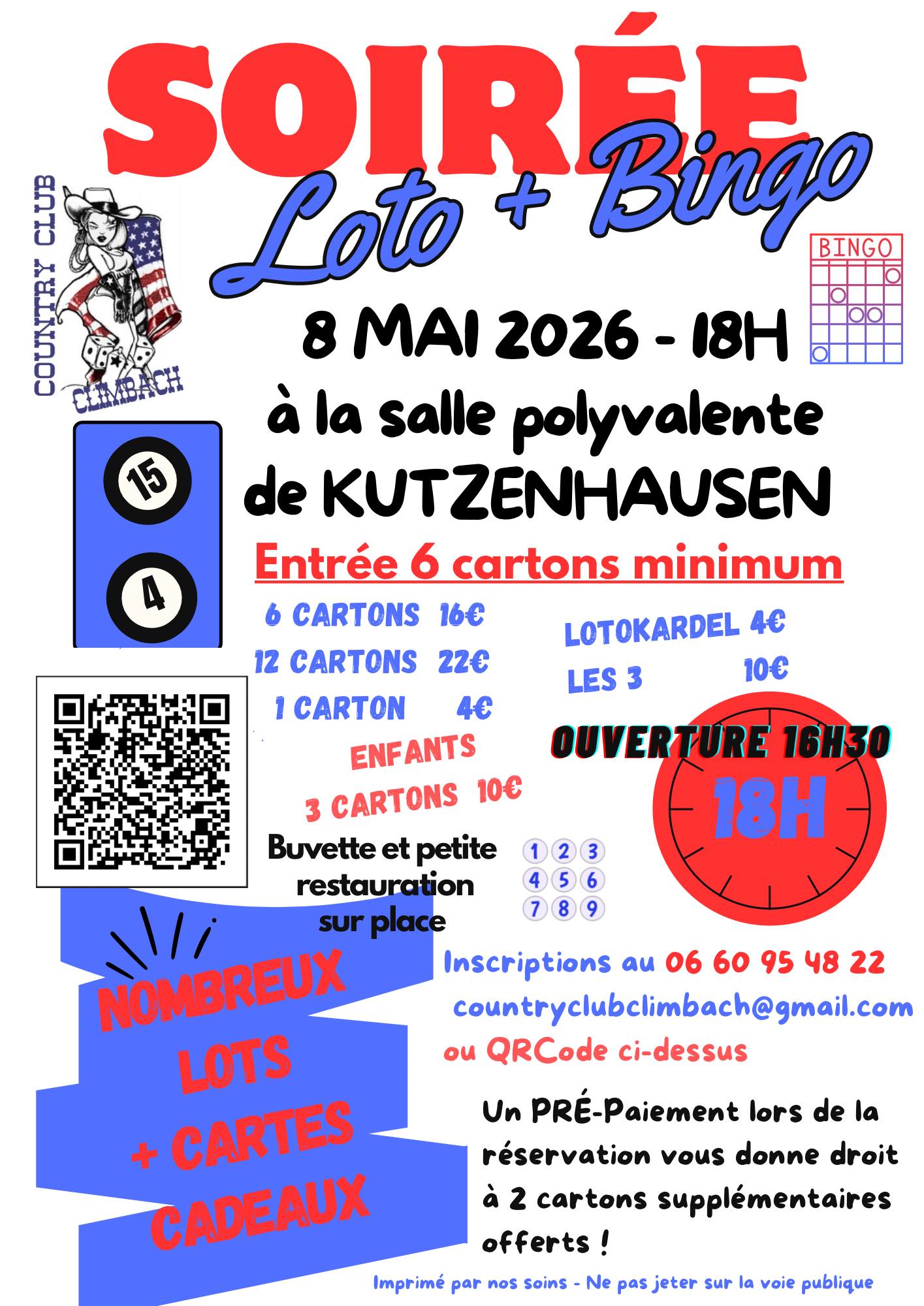SOIRÉE LOTO + BINGO À KUTZENHAUSEN