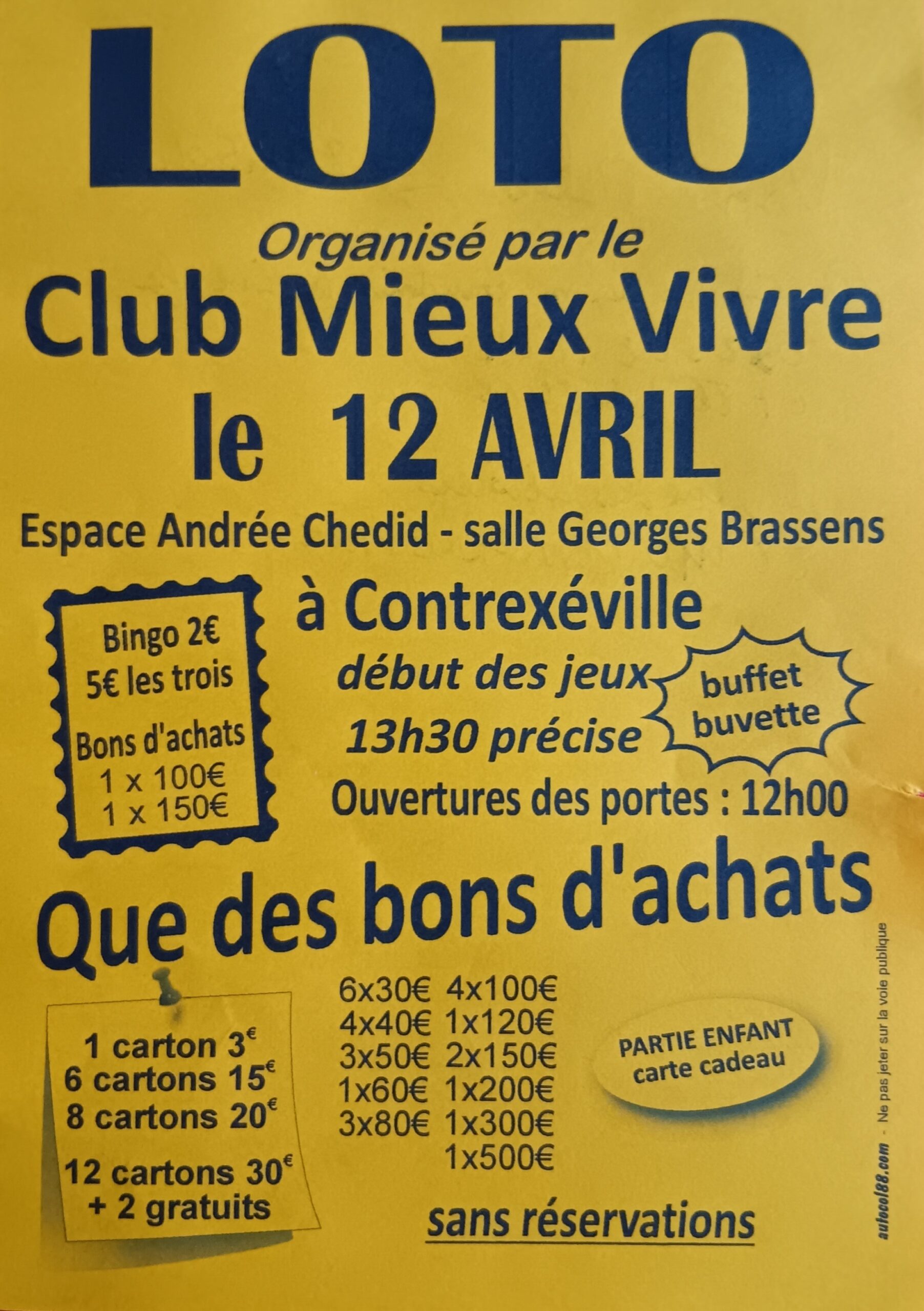 LOTO À CONTREXÉVILLE