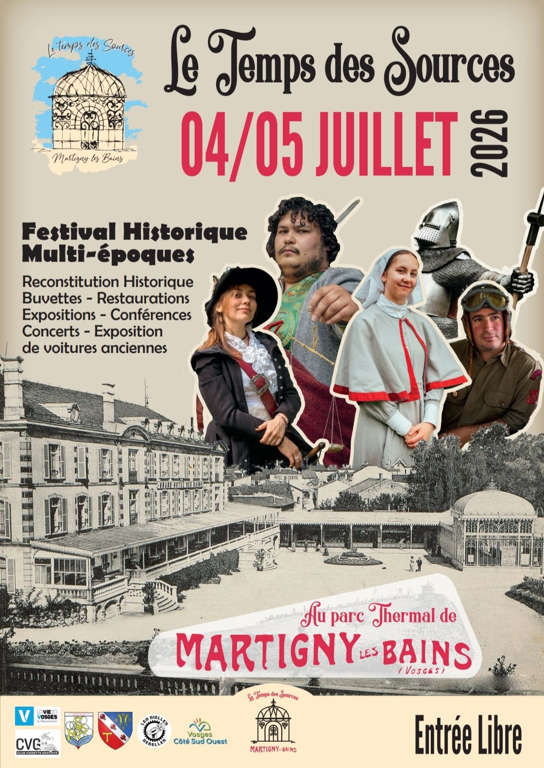 FESTIVAL HISTORIQUE « LE TEMPS DES SOURCES » à MARTIGNY-LES-BAINS