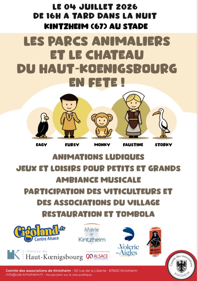 LES PARCS ANIMALIERS ET LE CHÂTEAU DU HAUT KOENIGSBOURG EN FÊTE À KINTZHEIM