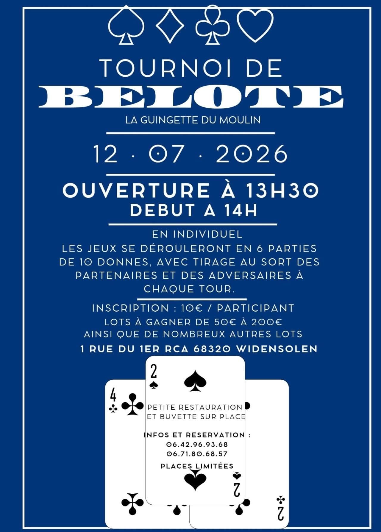 TOURNOI DE BELOTE À WIDENSOLEN