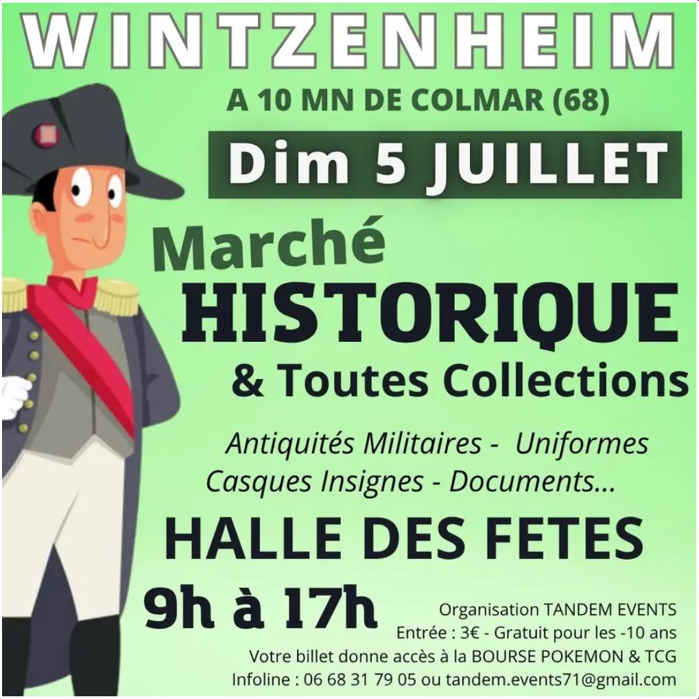 MARCHÉ HISTORIQUE ET TOUTES COLLECTIONS À WINTZENHEIM