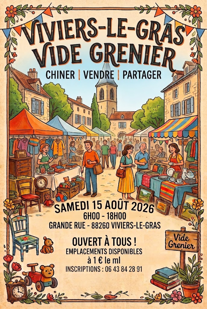 VIDE-GRENIERS à VIVIERS-LE-GRAS