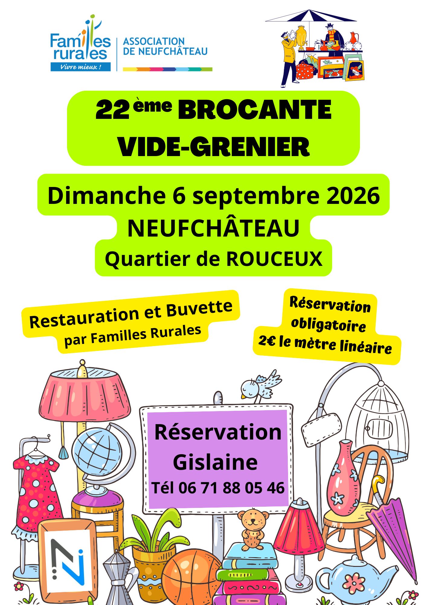 VIDE GRENIER BROCANTE à NEUFCHATEAU