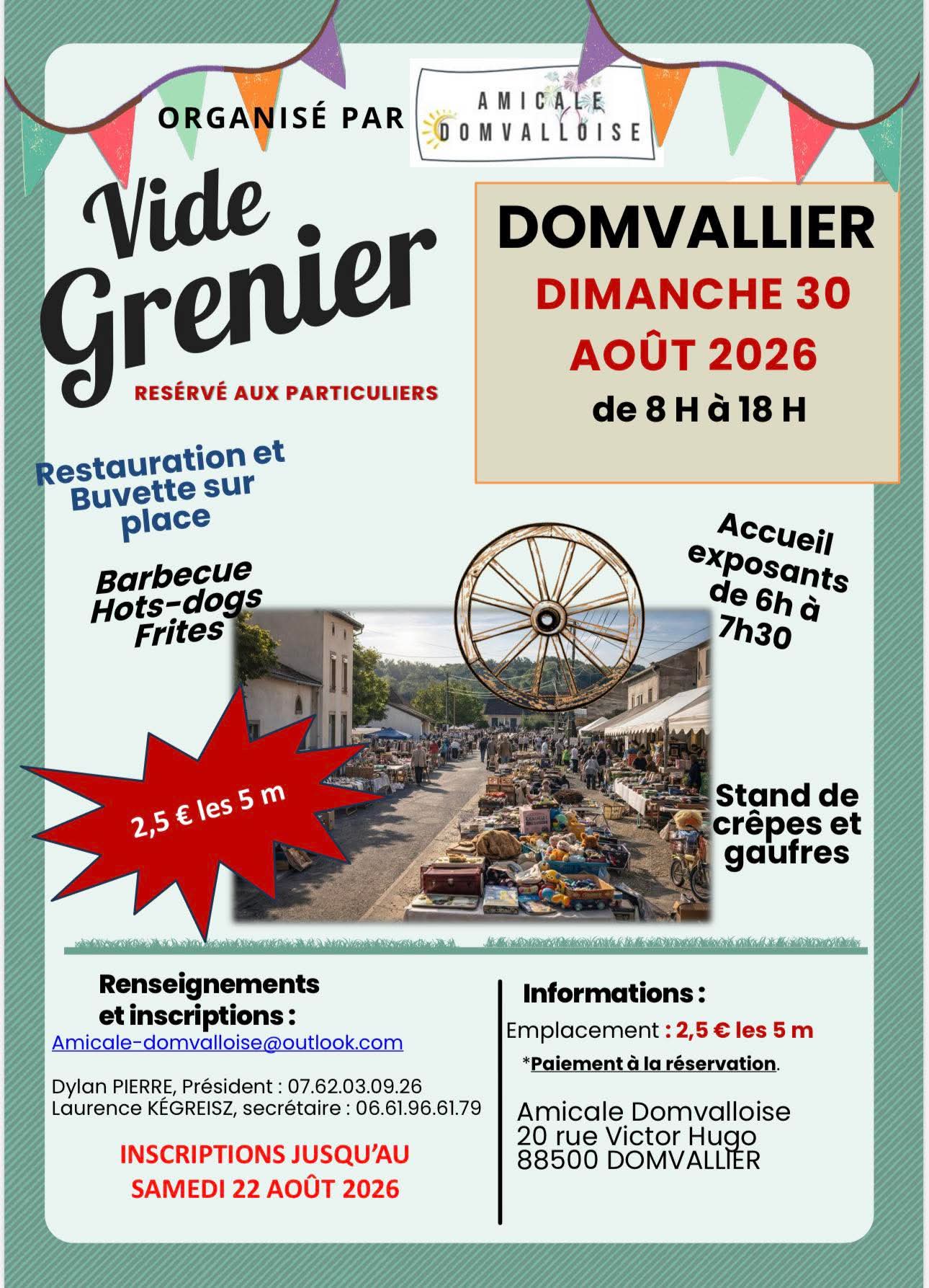 VIDE GRENIER à DOMVALLIER