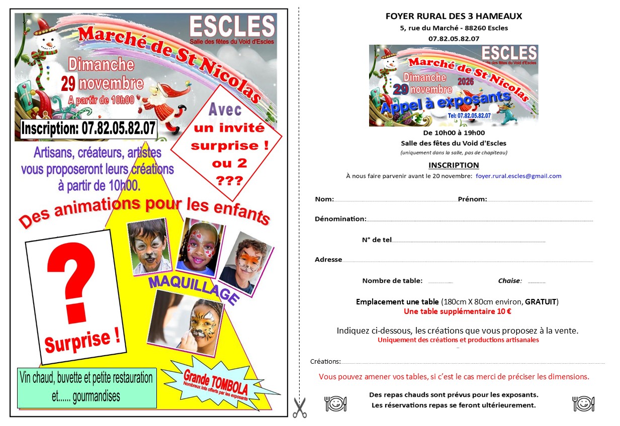 MARCHÉ DE SAINT-NICOLAS à LE VOID D&rsquo;ESCLES