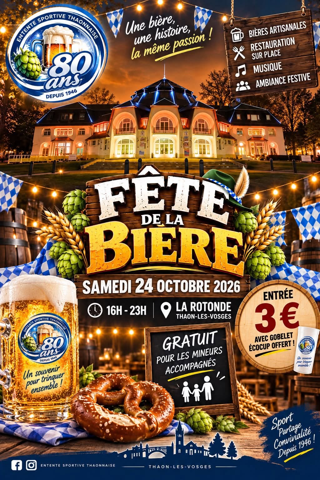 FÊTE DE LA BIERE DE L&rsquo;E.S.T. CENTRALE à THAON-LES-VOSGES