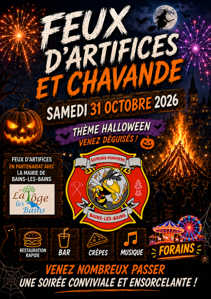 Chavande et feux d’artifice d’Halloween
